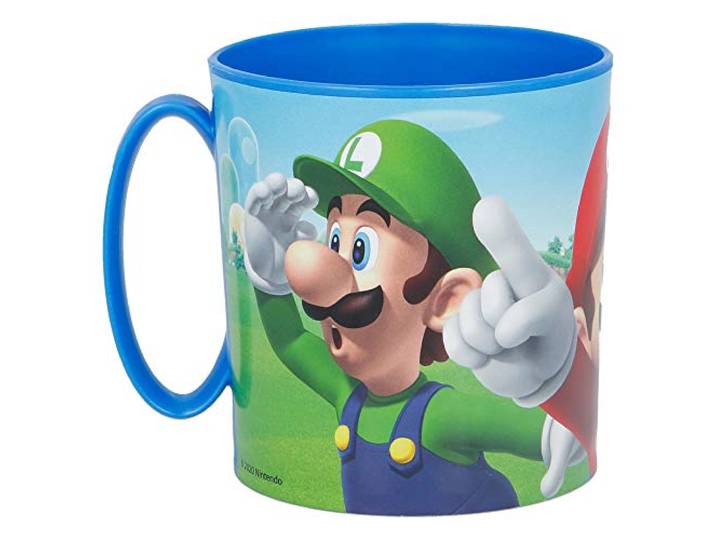STOR Super Mario Bros Kinderen Plastic Beker 390ml - Magnetronbestendig, voor Kinderen