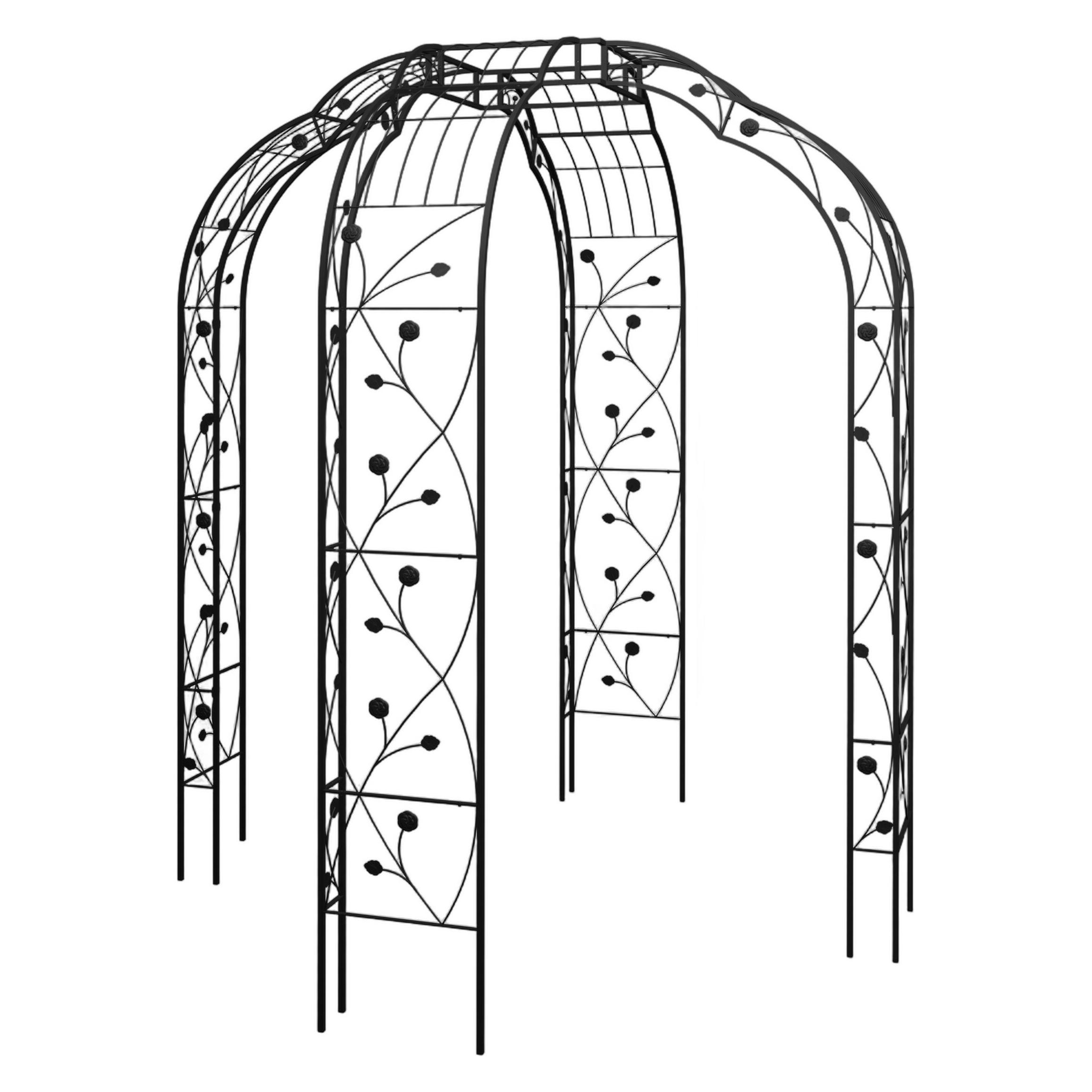 Relaxdays Rosenpavillon (199 cm, 199 cm) (4052025528966)
