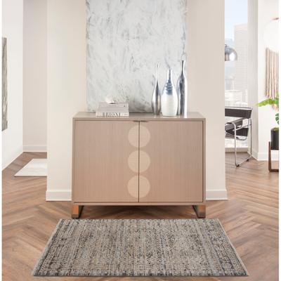 Nourison Nyle Indoor only Grey Geometric Area Rug
