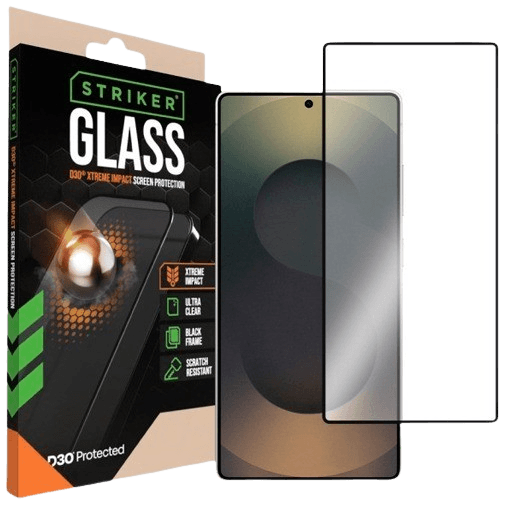Striker D3O Gehärtetes Glass Edge To Edge Displayschutzfolie Samsung Galaxy S25 Ultra 5G