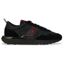 Polo Ralph Lauren für Herren. 809P01638002 Peil Train 89 schwarz Turnschuhe (44), Leder, Wohnung, Schnürsenkel, Lässig