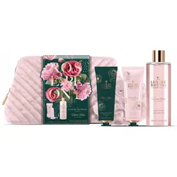 Milton Lloyd, Beauty Geschenkset, Set von The Luxury Bathing Company: Velvet Rose & Peony, Reinigungs- und Erfrischungsduschgel, für (Körperpflegeset)