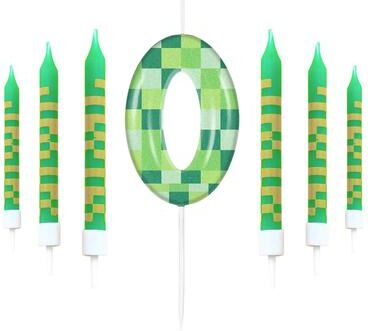 Uplift Treasures Pixel Theme Number Birthday Candles Set For Cake Decoration