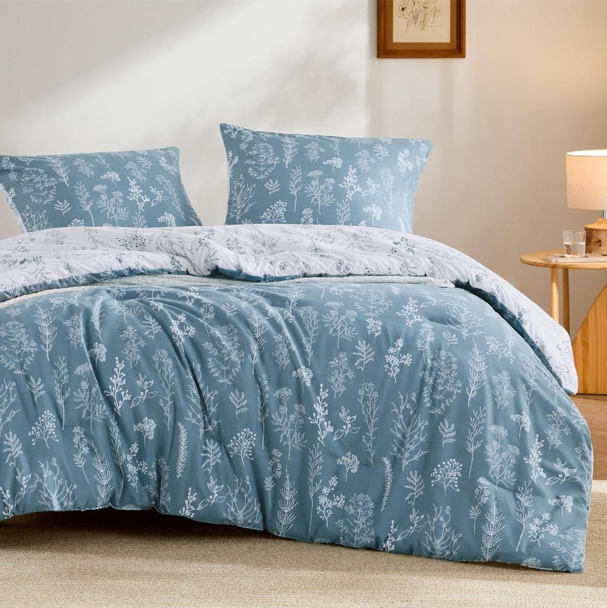 Dekbedset duifblauw 240x220 cm allergievriendelijk