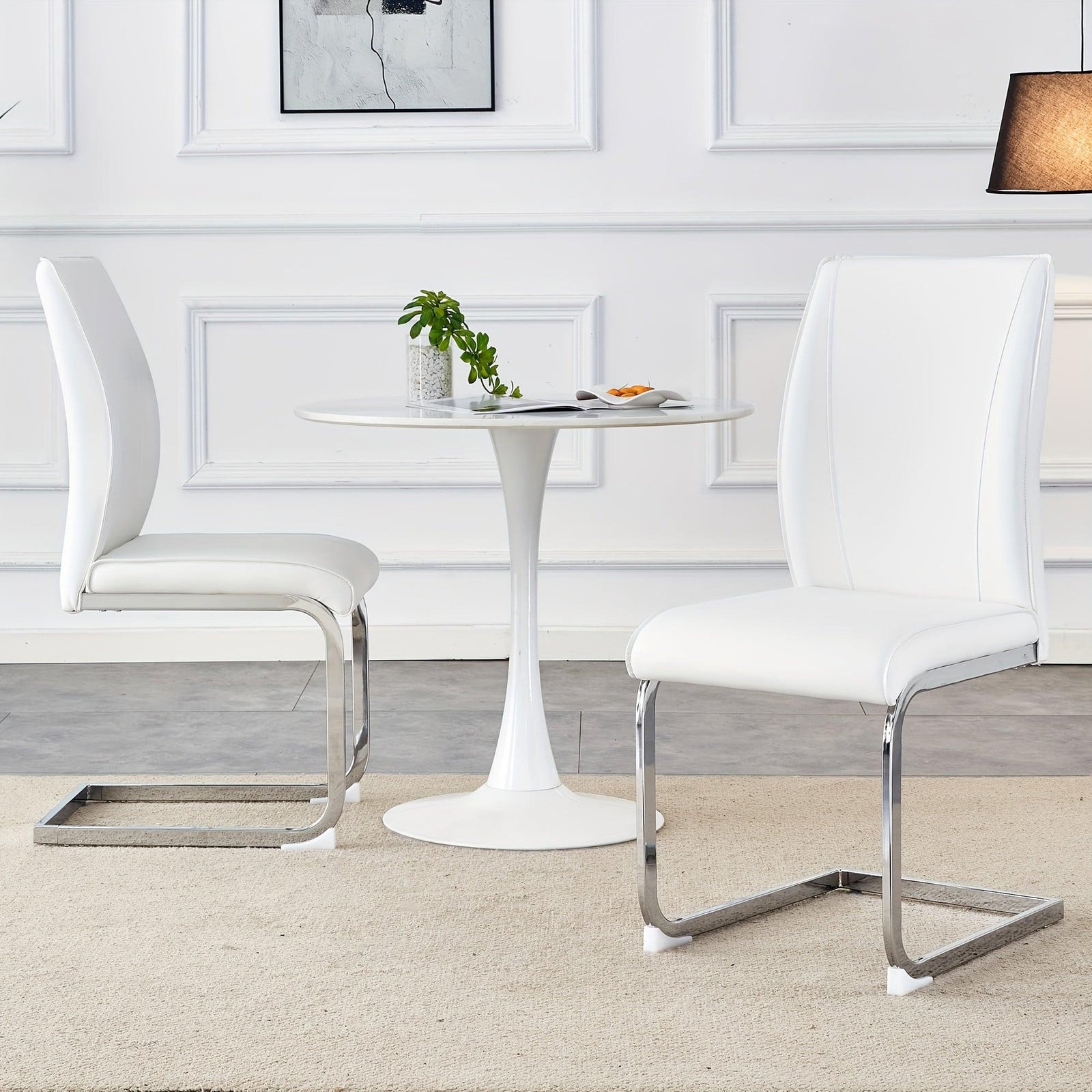 Selius Set van 2 Eetkamerstoelen - Wit