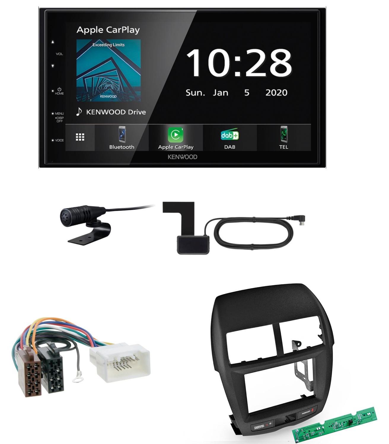 Kenwood DMX-5020DABS CarPlay Android Auto Einbauset für Mitsubishi ASX bis 2014