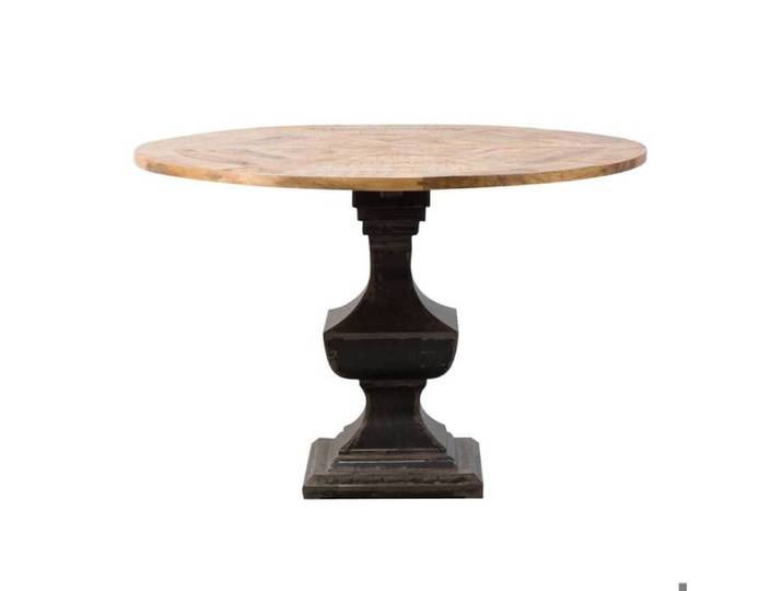Table à manger ronde en bois de manguier Vitto