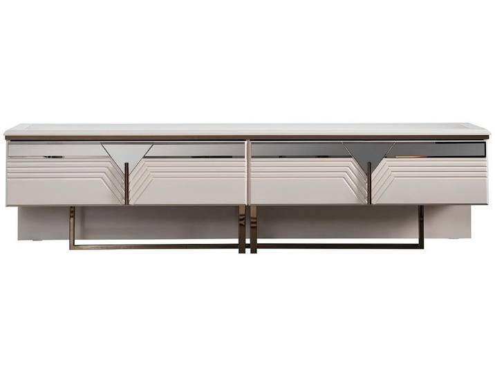 Xlmoebel TV-Schrank Weißes Holz Sideboard mit Stauraum für TV-Geräte und Zubehör (1-St., RTV Lowboard) Hergestellt in Europa