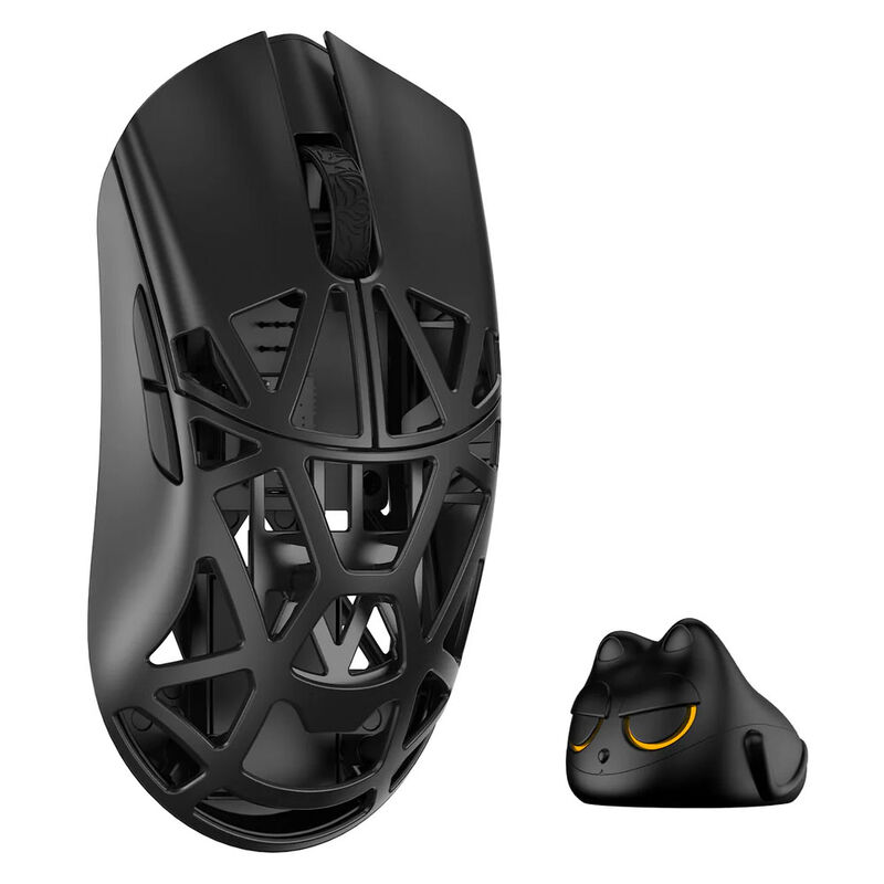 WLMOUSE Beast X Mini Pro Solid Sides Gaming Maus, Omron Optical Switches - schwarz