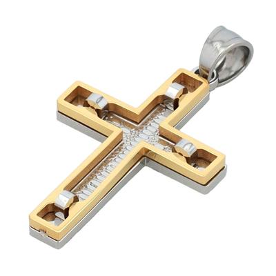 Kettenanhänger ADELIA´S "Anhänger – Kreuz Kreuzanhänger aus Edelstahl", gold (silber), Schmuckanhänger, Damen, Edelstahl, Kettenanhänger, Perfekt zum Verschenken an besondere Menschen