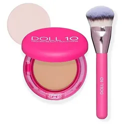 DOLL 10 BEAUTY Peptide Bounce Balm Foundation 14,5g mit Pinsel & Schwamm
