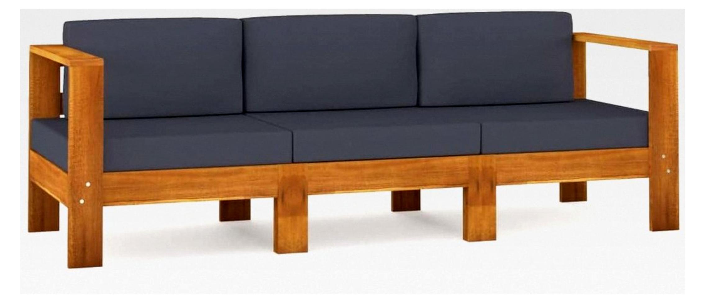 Gartensofa aus Akazie für 4 Personen mit Auflagen - mehrere Auswahlmöglichkeiten