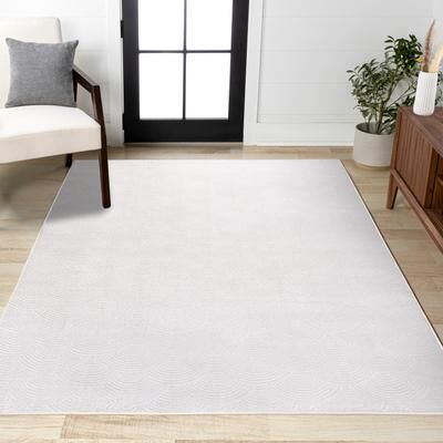 JONATHAN Y Cole Geometric Art Deco Fan Pattern High-Low Rug