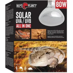 Repti Planet Terrarienlampe Solarlicht mit UVA & UVB 80 W (UVA, UVB), Terrariumbeleuchtung