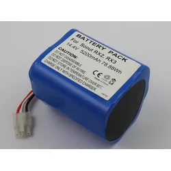 Akku für Saugroboter Miele Scout RX2, RX3, wie 11779170, 10559142, 5200 mAh, 14.4V, Li-Ion