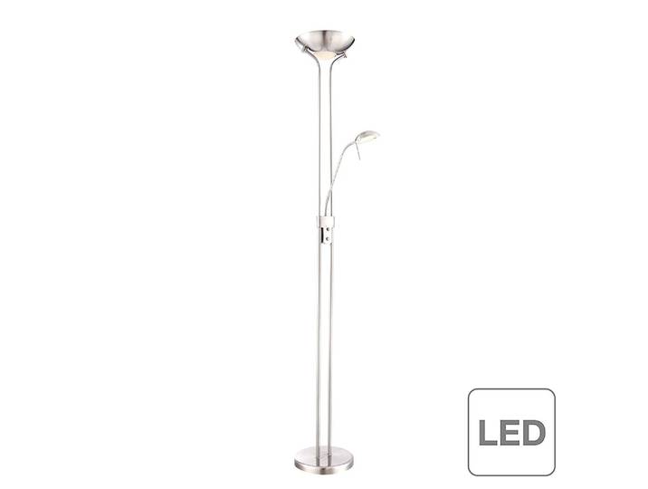 Deckenfluter Leonas 180cm Silber Gestell: Nickel, Schirm: Nickel Nicht austauschbare LEDs