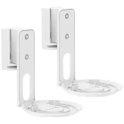 myWall HS40WL (1 Paar, Wandmontage, Drehbar, Neigbar), Lautsprecher Ständer + Wandmontage, Weiss
