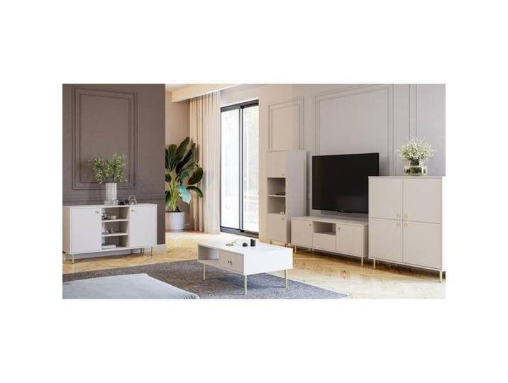 Meuble bas moderne cachemire or - 1001JOUETS - Beige
