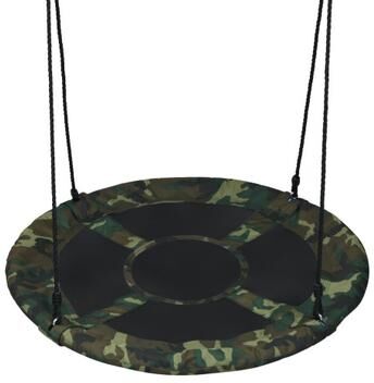 Costway 40 Inch Flying Saucer Tree Swing Outdoor Play Set with Adjustable Ropes Gift for Kids
