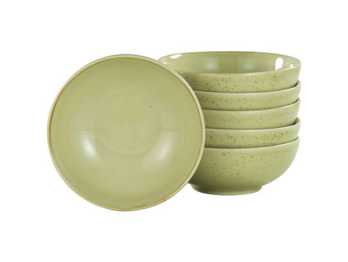 Creatable Dipschalenset, Salbeigrün, Keramik, 6-teilig, rund, Geschirr, Schalen & Schüsseln, Dipschalen