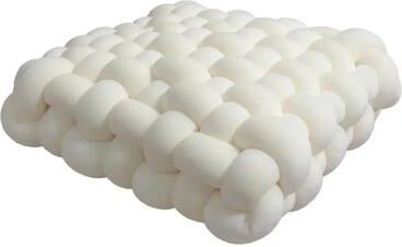 Uplifted Finds Aesthetic Knot Plush Cushion Nordic Knot Weave Decorative Pillow Soft Floor Or Sofa Cushion 12 13 5 In white