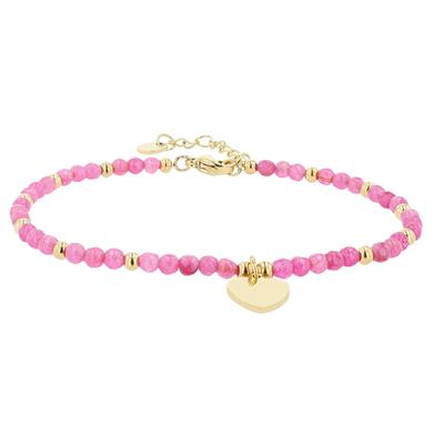 Kettenanhänger ADELIA´S "Anhänger – Herzanhänger aus Edelstahl mit Perle", gold, Schmuckanhänger, Damen, Edelstahl, Kettenanhänger, Eine schöne Geschenkidee für jeden Anlass