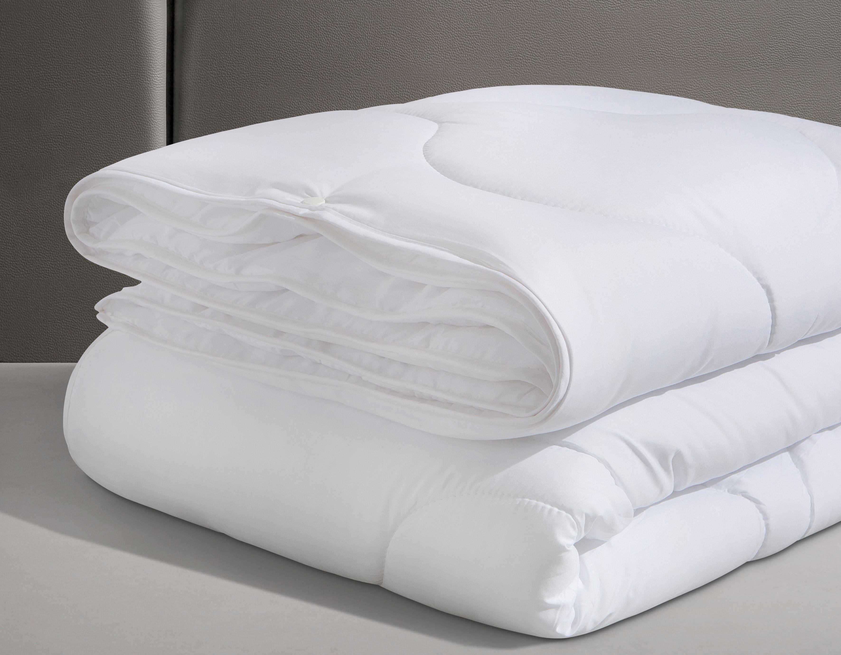 Kunstfaserbettdecke JEKATEX "Hohenstein Bettdecke, 135x200 oder 155x220 cm, für Sommer oder Winter", weiss (weiß), B:155cm L:220cm, Bezug: 100% Polyester. Füllung: 100% Polyester, Bettdecken, Kunstfaserbettdecke, mit antibakterielle Wirkung durch Aegis-Te