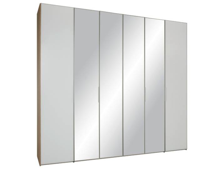 Drehtürenschrank 265/240/63 cm Weiss, Eichefarben