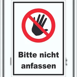 HB-Druck Bitte nicht anfassen Aufkleber A8 (52x74mm)