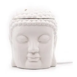 Fragrance and Style GmbH Candle Brothers Duftlampe Buddha elektrisch, Keramik, für Wachsdüfte, HxBxT: 18x14,5x9 cm, entspannend, Porzellan, Weiß