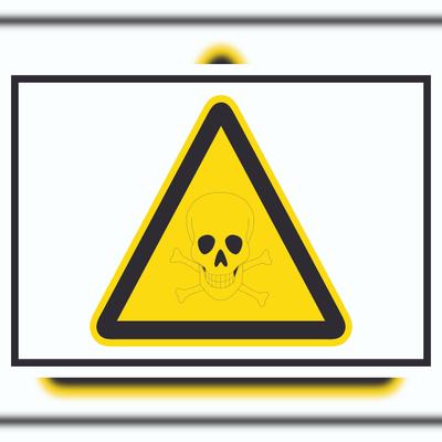 HB-Druck Vorsicht Giftige Stoffe Symbol Schild A5 (148x210mm)