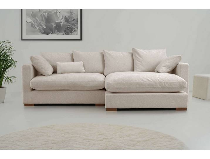 OTTO home Ecksofa Coray, Breite 266 cm, extra weich und kuschelig, mit Federn und Daunen