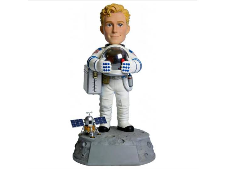 Bobblehead personnalisé - Figurine d'explorateur spatial personnalisée avec photo, poupée d'astronaute personnalisée, décoration sur le thème de l'espace, cadeau pour astronaute