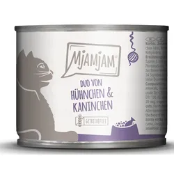 MjAMjAM DUO von saftigem Hühnchen & Kaninchen an gedämpftem Kürbis 6x200 g