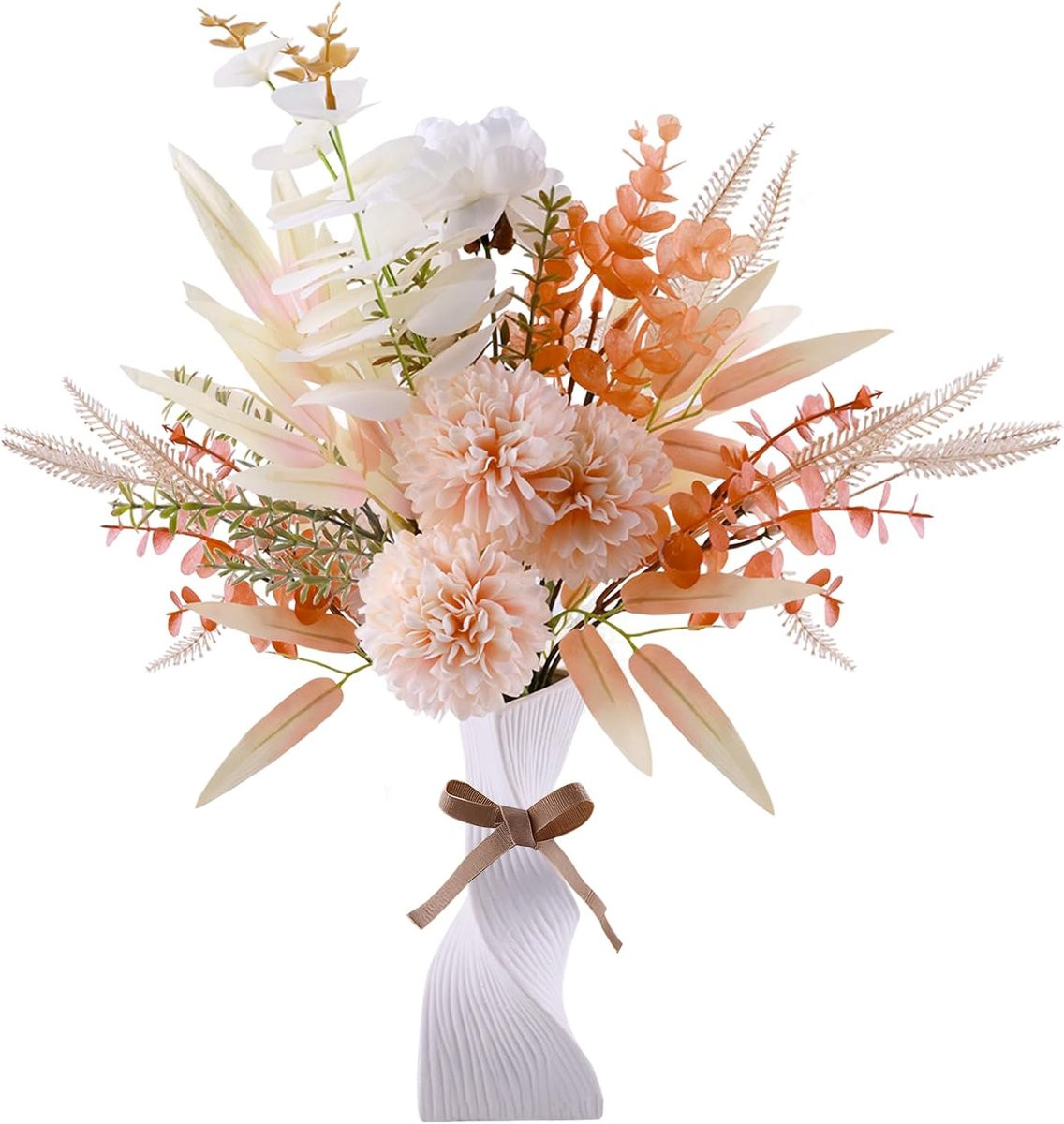 Champagne zijden kunstbloemen boeket voor herfstdecoratie
