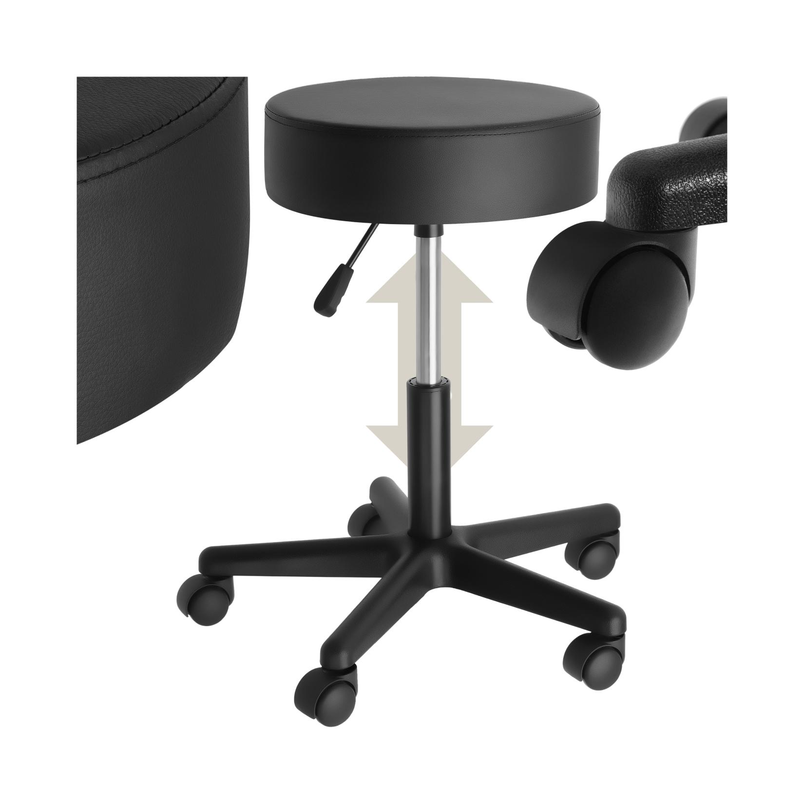 tectake® Rollhocker, höhenverstellbar und 360° drehbar, gute Polsterung, Belastbarkeit 150 kg
