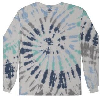 Tie-Dye CD2000 Long Sleeve Tie Dye Top in Glacier size 3XL   Cotton 2000, T2000