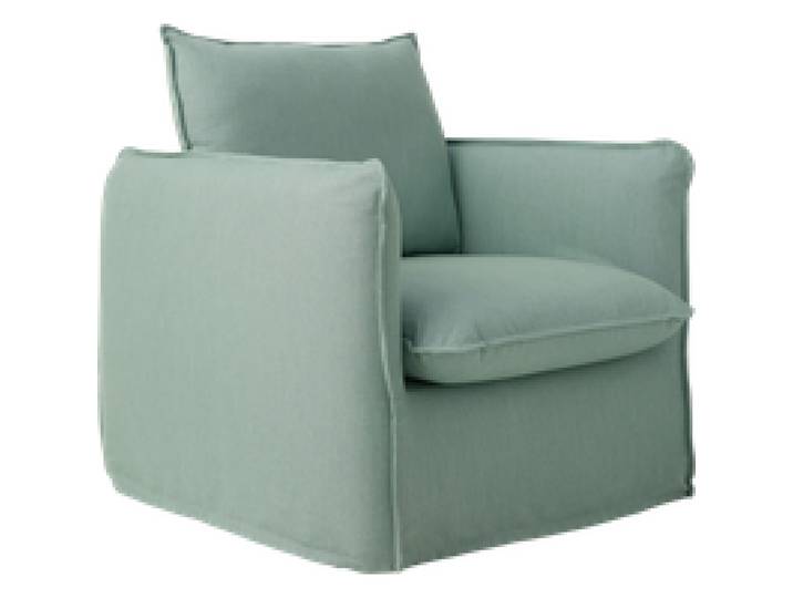Fauteuil tissu effet lin Orphée