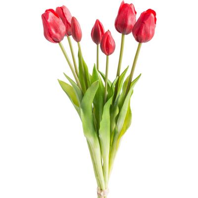 Kunstpflanze OTTO HOME "Maiva", rot, B:20cm H:47cm T:20cm, Kunststoff, Kunstpflanzen, Kunstpflanze, Tulpenbündel im 7er-Set