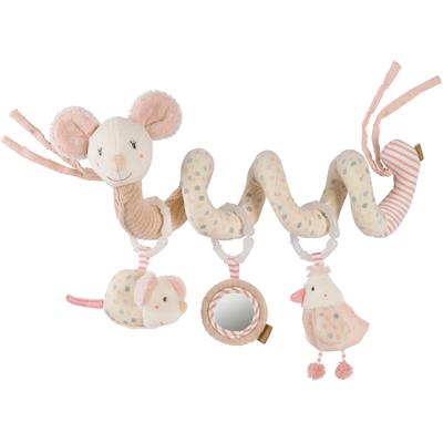 Greifspielzeug FEHN "feehnLAND, Activity-Spirale Maus", rosa (rose, beige), Greifspielzeug, KinderB:35cm H:30cm, Jersey, Plüsch, B:35cm H:30cm