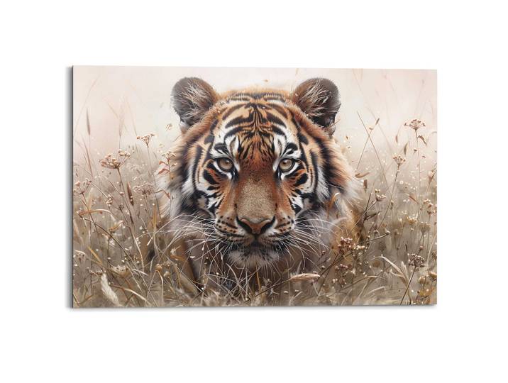 Deco-Panel REINDERS Tiger auf der Jagd , braun (farbe bild(er): braun), B:90cm H:60cm T:2cm, Bilder, Deco-Panel, Wohnzimmer - Braun - MDF - Tiere - 90x60 cm