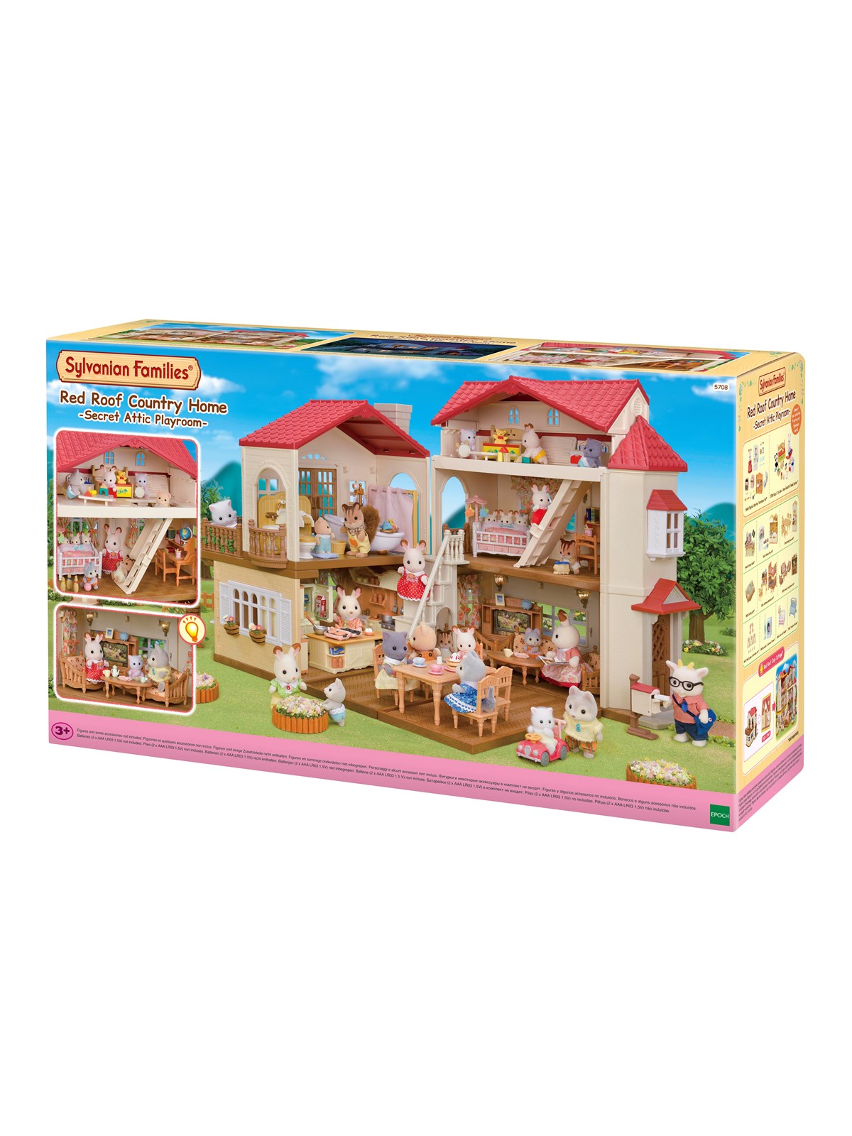 Sylvanian Families Red Roof Country Home -Secret Attic Playroom