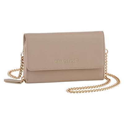 Geldbörse VALENTINO BAGS "ZERO RE", Damen, beige, Lederimitat, unifarben, Basic, Kleinlederwaren, Handtasche Damen Tasche Damen Schultertasche Kettentasche
