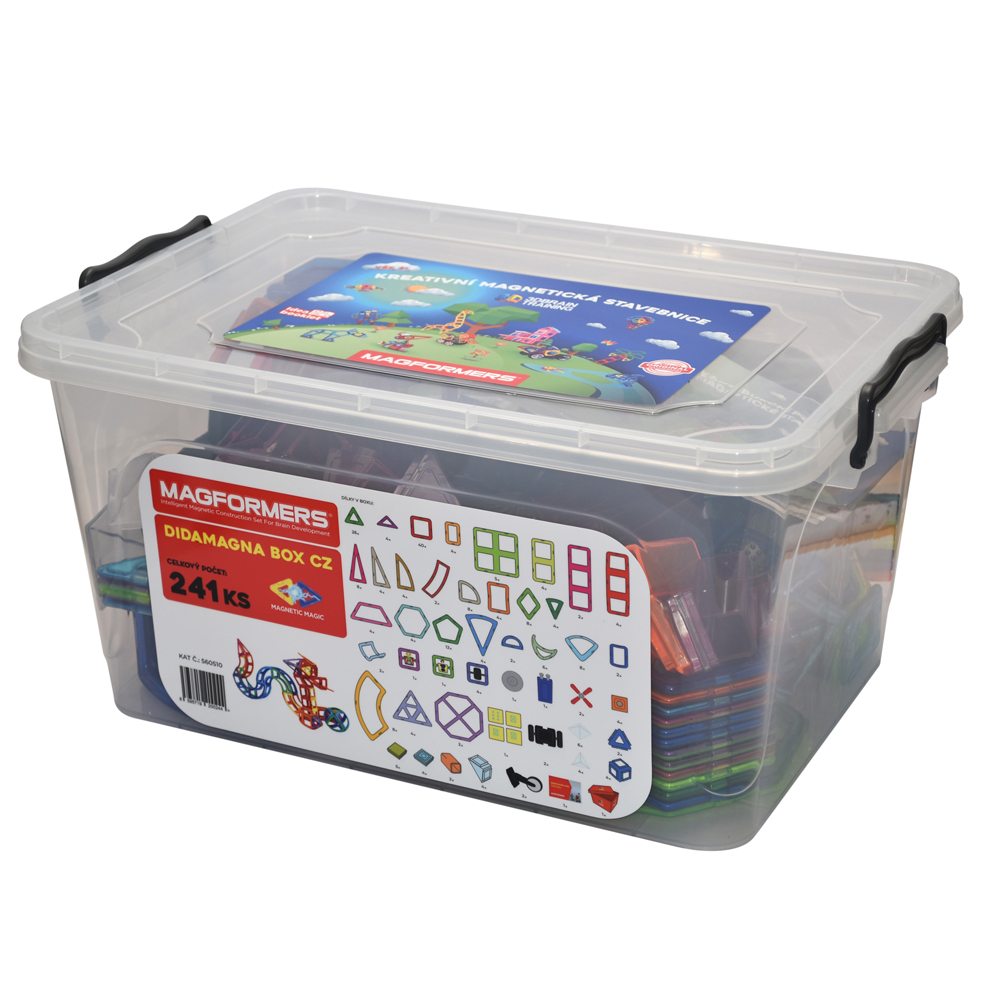 Magformers Konstruktionsspielzeug Set Modell CZ mit 28 geometrischen Formen und Zubehör