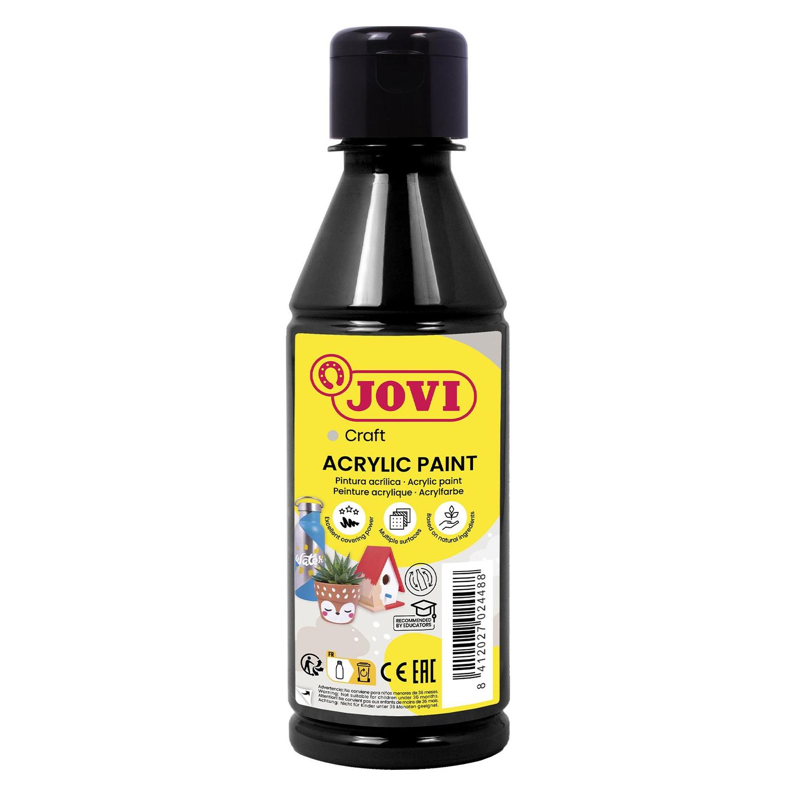 Jovi Acrylfarbe Jovicolor schwarz 250ml Flasche (250 ml) (68030)