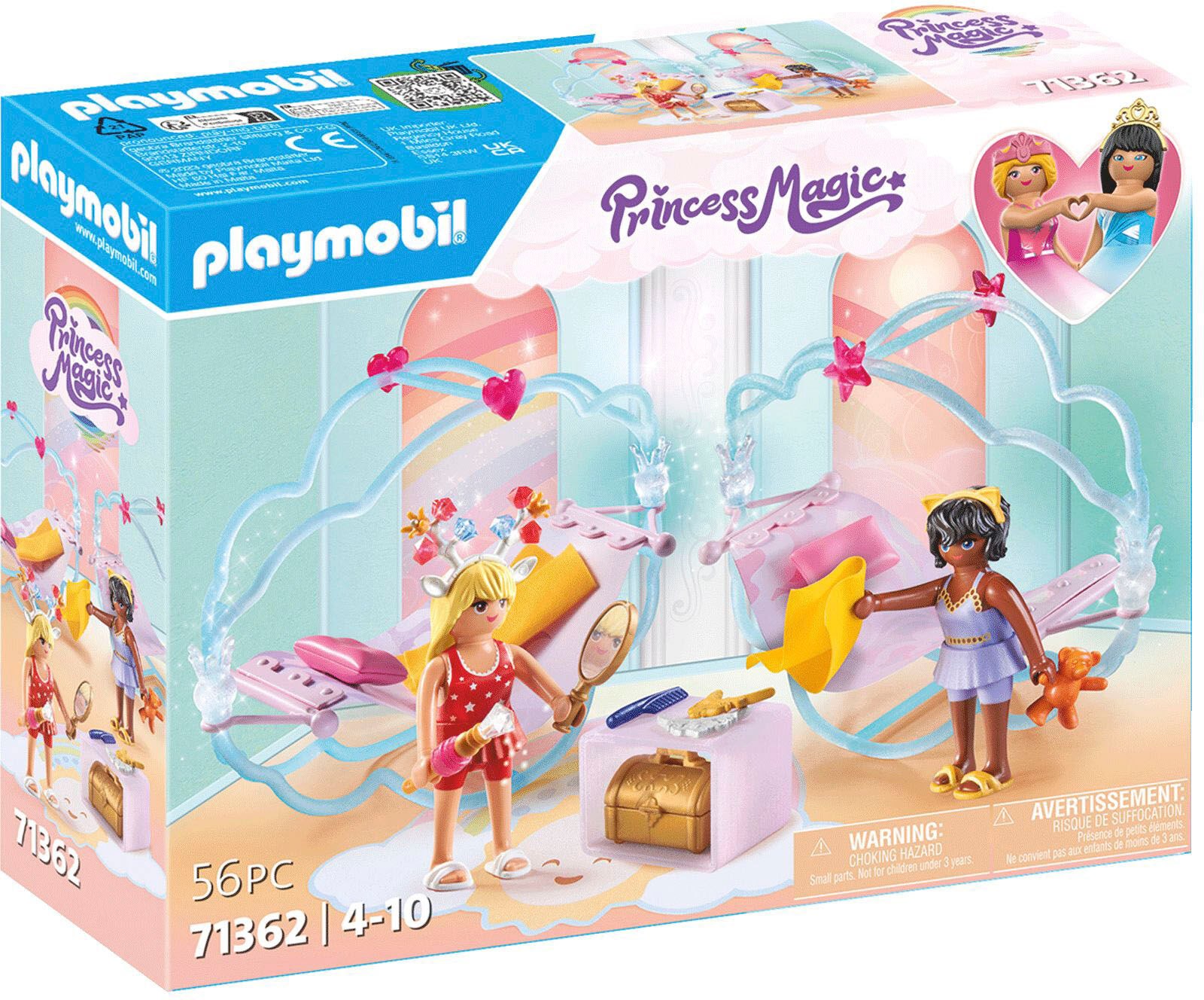 Konstruktions-Spielset PLAYMOBIL "Himmlische Pyjamaparty (71362), Princess Magic", bunt, Spielbausteine, Kinder, Kunststoff, Konstruktions-Spielset, Made in Europe