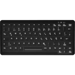 Active Key Keyboard AK-CB4110F-U1-B/GE Hygiene Touchpad Tastatur Vollversiegelt USB schwarz (DE, Kabelgebunden), Tastatur, Schwarz