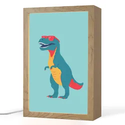 NACHTTISCHLAMPE Dinosaurier - Blau - Sonnenbrille 20x30 cm