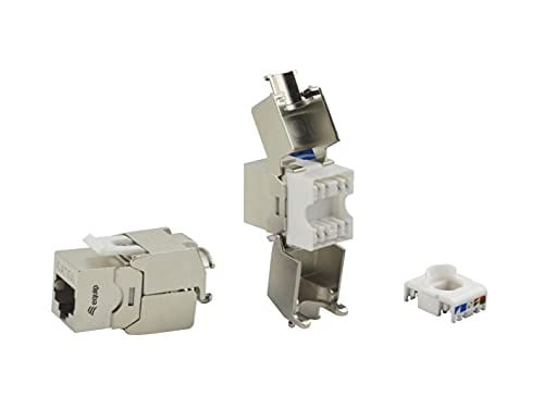 Equip Keystone Jack Cat.6A afgeschermde 8-delige set zilver