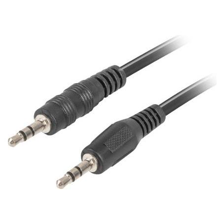 Lanberg CA-MJMJ-10CC-0012-BK, 3.5mm, Männlich, 3.5mm, Männlich, 1,2 m, Schwarz (1.20 m) (5901969413250)